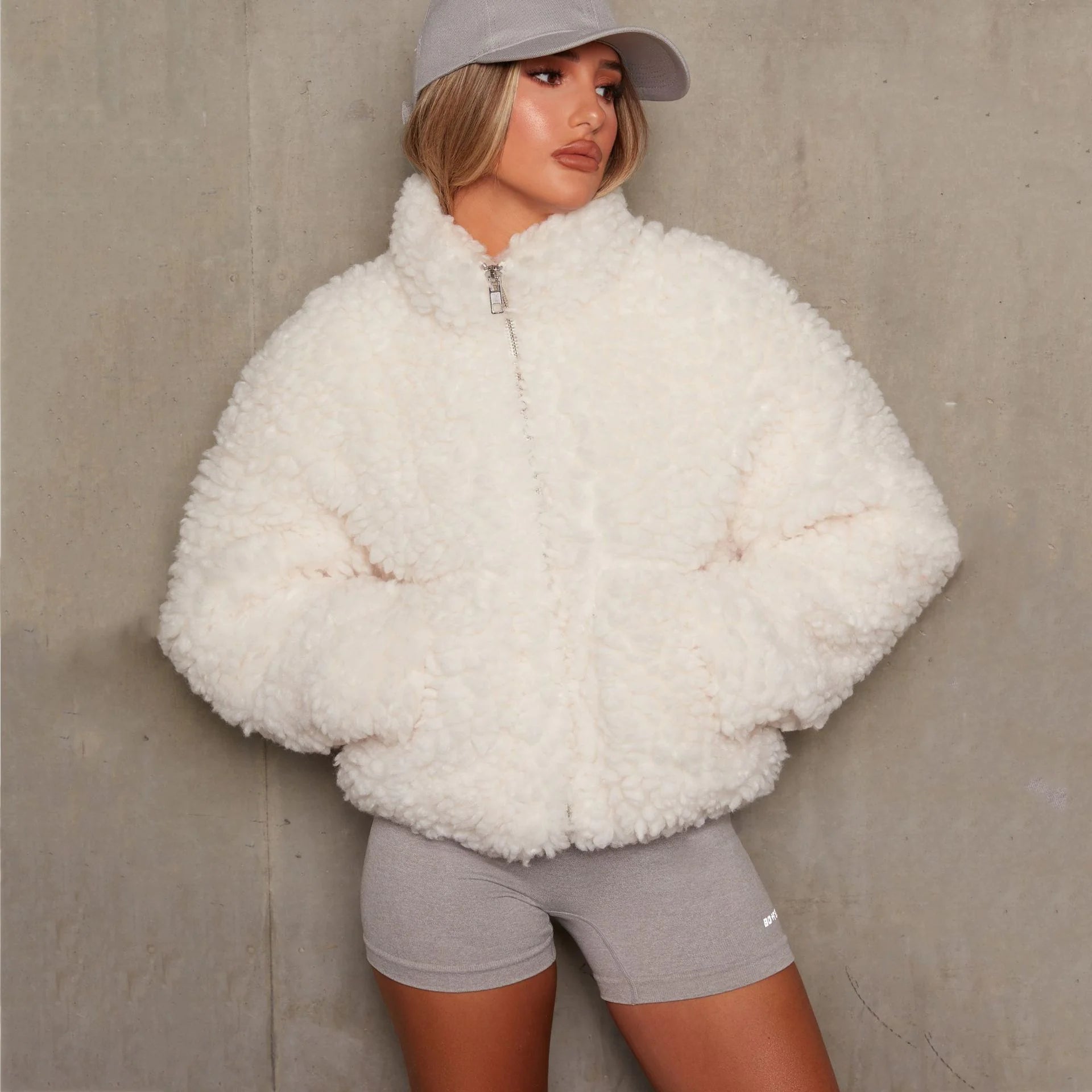 Premium Plush Lamb Wool Cardigan Jacket